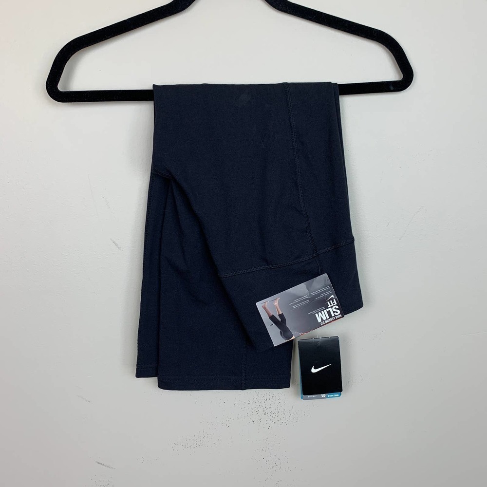 Nike Legend 2.0 Slim Fit Cropped Black Pants Size Small NEW
